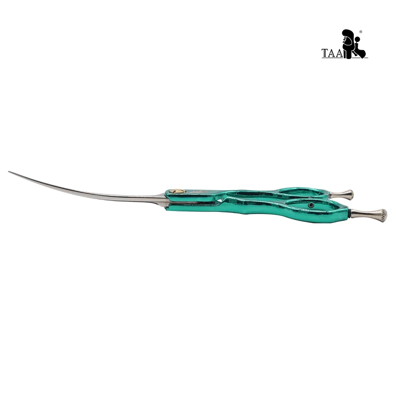 TAA Dog Scissors Professional Pet Scissors for Dog Curved 440C Alloy Steel Shear 6.8 Inch Ultra-Light Grooming Shear