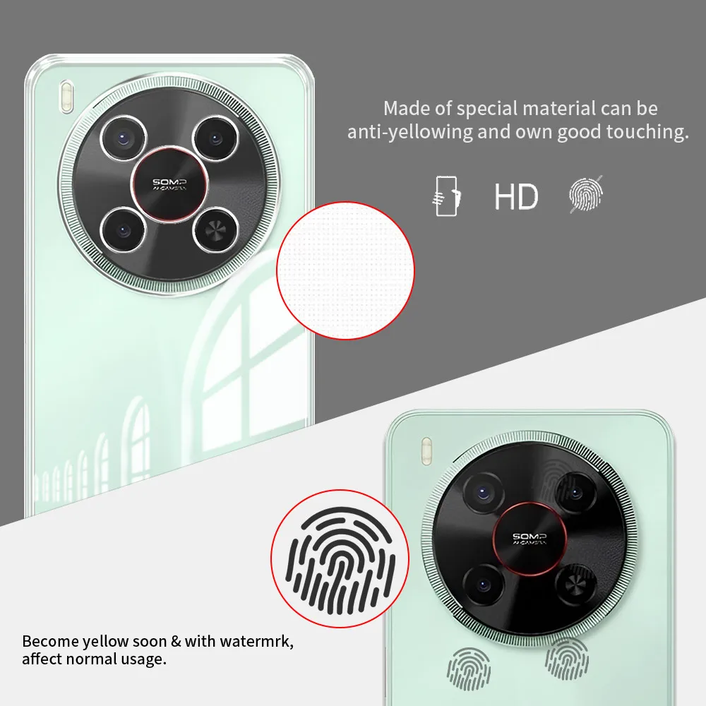 Clear Soft Silicone Shockproof Back Cover Bumper  - Transparent Phone Case