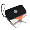 Women Long Zipper Purse Handbag Multicolor Three Layer Nylon Wallet Waterproof Mobile Phone Bag With Lanyard Wrist Bag 5