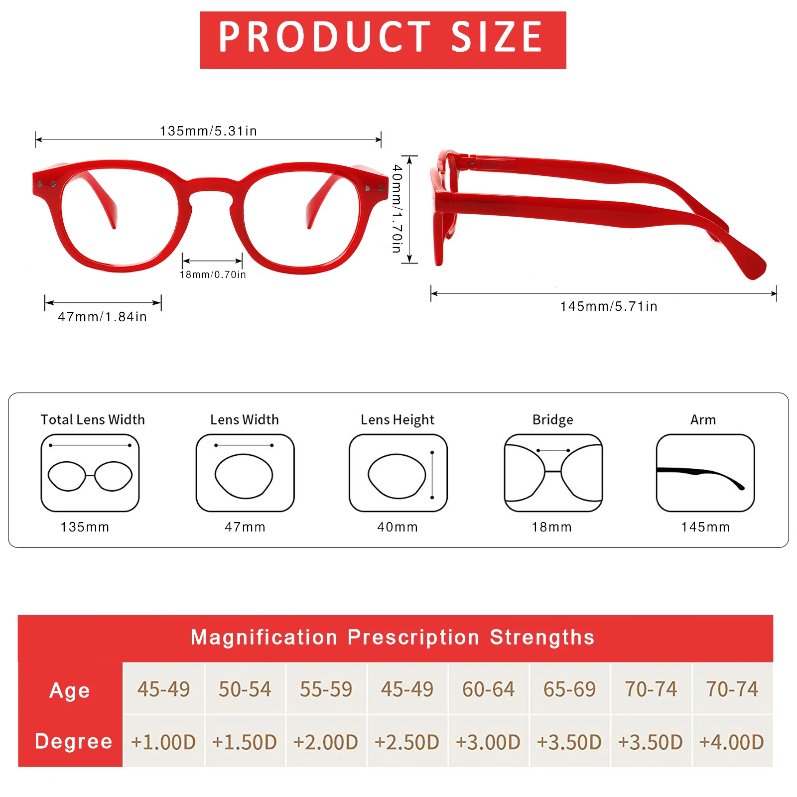Henotin Unisex Reading Glasses Men Women Ultra-light Portable Anti-fatigue Presbyopia Eyeglass  Diopter Eyewear +1.0 1.5 2.0 2