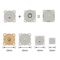 5/10set Metal Magnetic Snap Fasteners Clasps Button Handbag Purse Wallet Craft Bags Parts Accessories 10mm 14mm 18mm Pick Colors 2