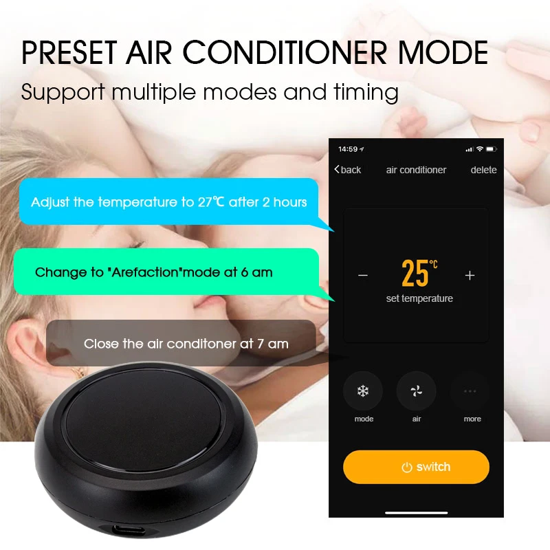 WiFi IR Remote Tuya WiFi IR Remote Control for Air Conditioner TV Fan Smart Home Support Alexa Google Home