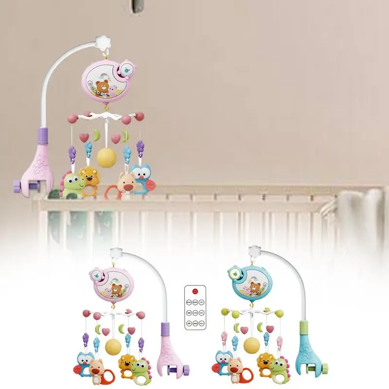 

Baby Crib Mobile Rattle Toy Remote Control Baby Musical Crib Mobile Rotating Toy With Music Lights Mobile Crib Montessori Toys