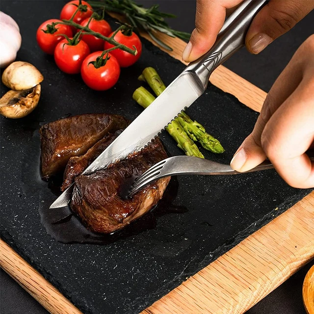 4/6/8p Steak Knife Set Stainless Steel Highly Polished Handles Outdoor  Barbecue Tourist Facas De Cozinha CuteloTool Steak Knives - AliExpress