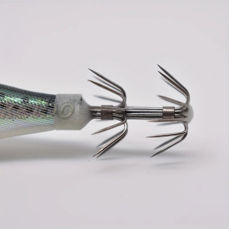 5pcs Glow-in-the-Dark Fishing 3D Eyes Realistic Shrimp, Squid, Octopus - Hard Bait Jig Lures With Hooks, Non-Toxic,_voghion.com