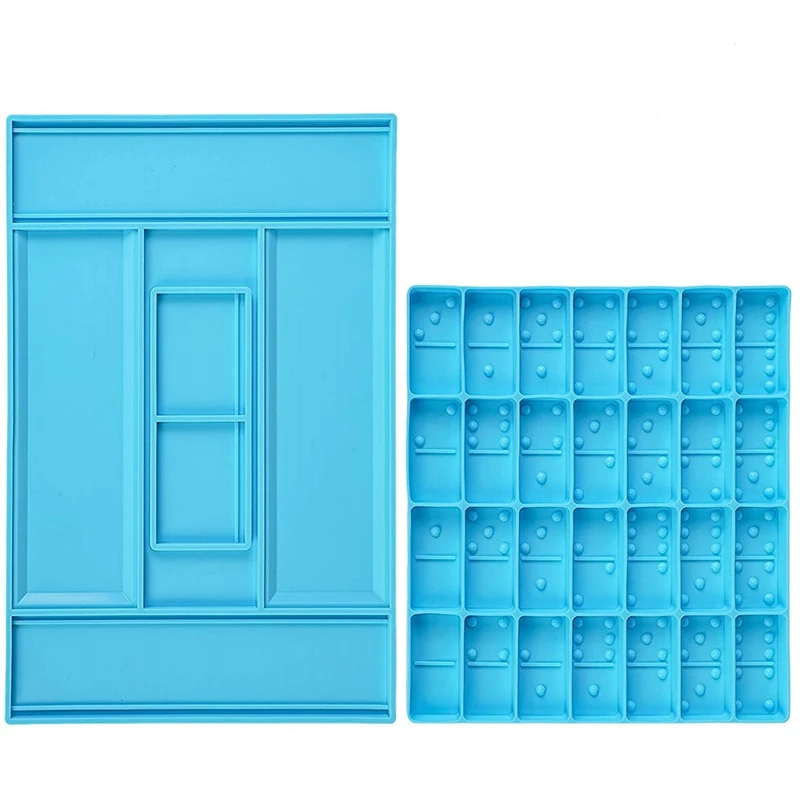 

1 Set Domino Silicone Resin Molds Resin Casting Mold With Storage Box Silicone Epoxy Casting Molds For DIY Craft