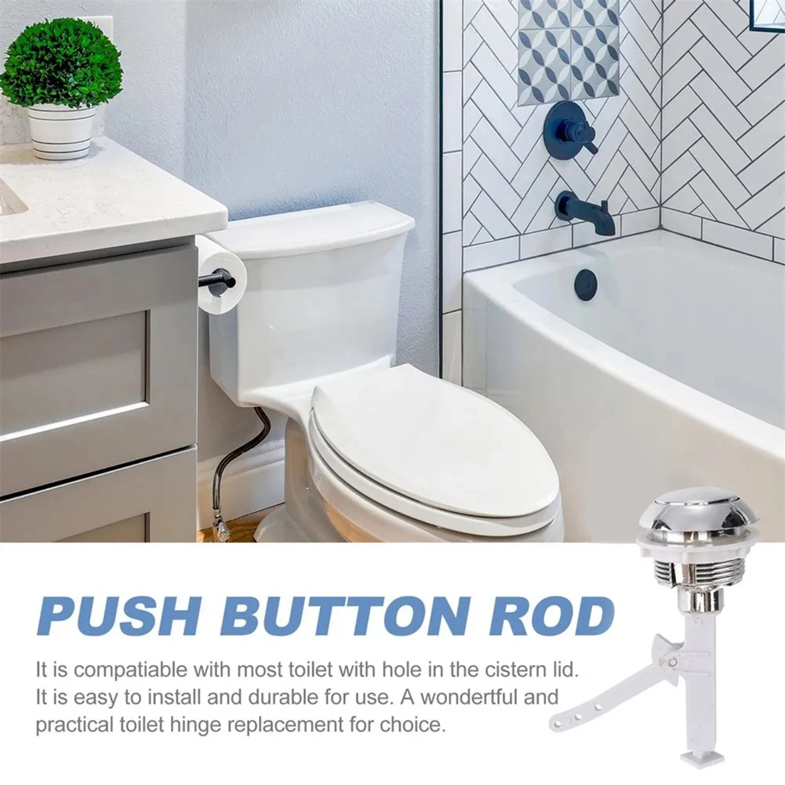 Toilet Tank Flushs Button Toilet Cistern Flush Flush Kit Water Flushs Household Fittings Button Replacement