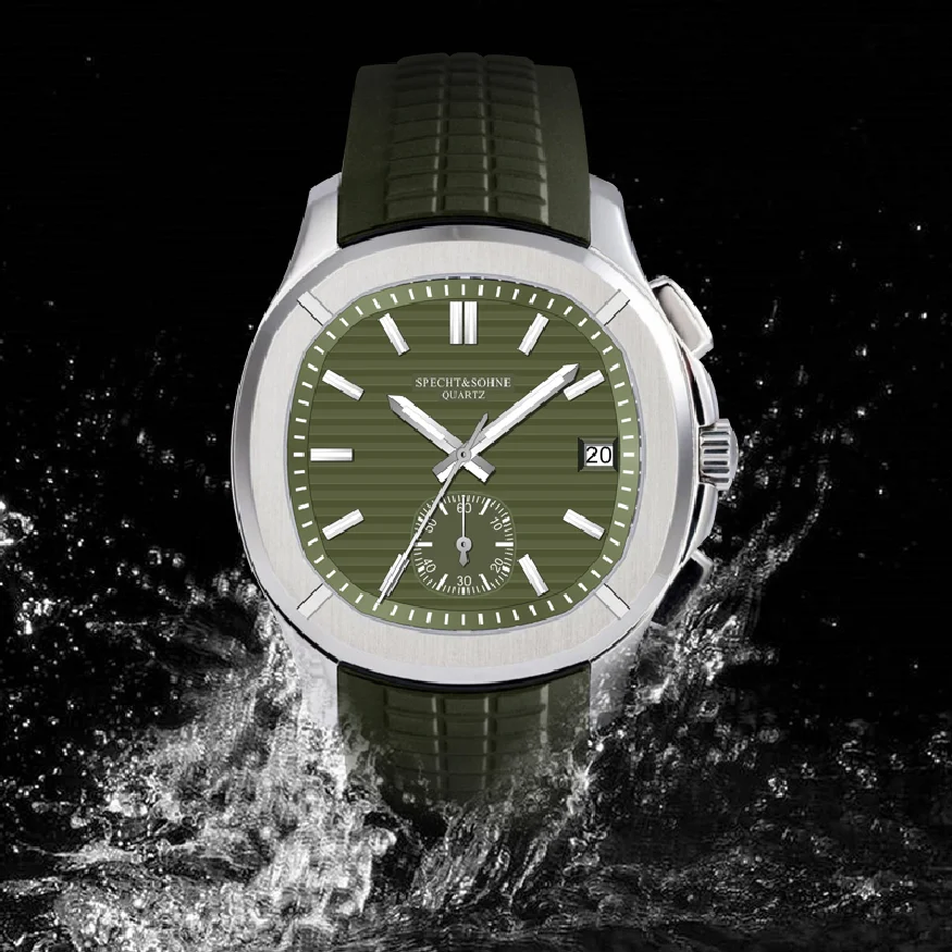 

2023 Specht&Sohne New Luxury Men Quartz Wristwatch 5Bar Waterproof Sports Watches Stainless Steel Sports Diving Watch for Men