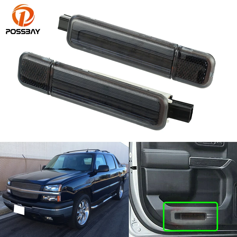 Автомобильная Дверная панель со светодиодный Ной подсветкой и дымом для GMC Yukon XL
