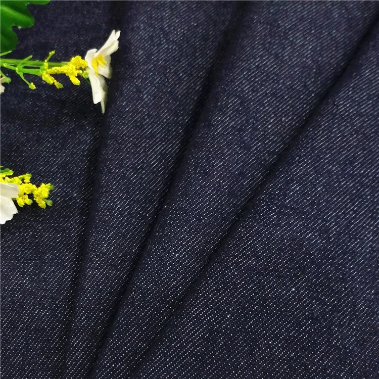 Large Quantity Plain Weave No Stretch Right Slant 10*7 Pure Cotton Denim Fabric for Jacket And Bag Outerwear Apparel Material