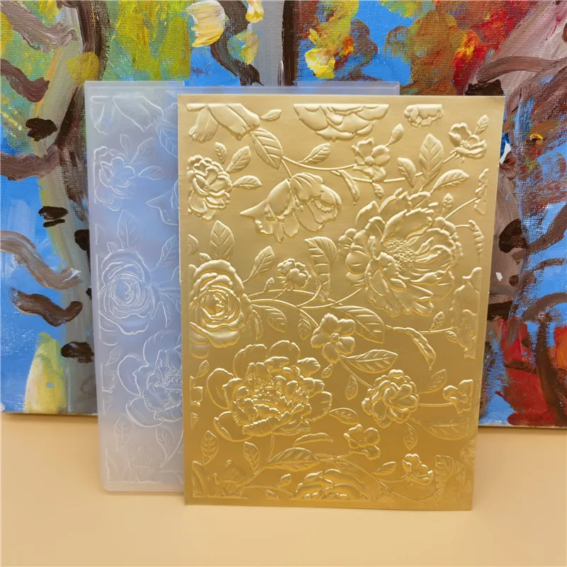 3D Country floral Embossing Folder For Birthday Spring Get well soon Card making Scrabooking Deco plastic embossing folder metal embossing folder