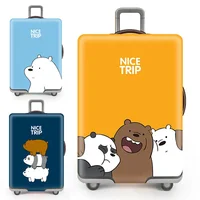 Cute Bear Luggage Cover Travel Suitcase Protector Suit For 18-32 Size Trolley Case Dust Travel Accessories Elasticity Box Sets 1