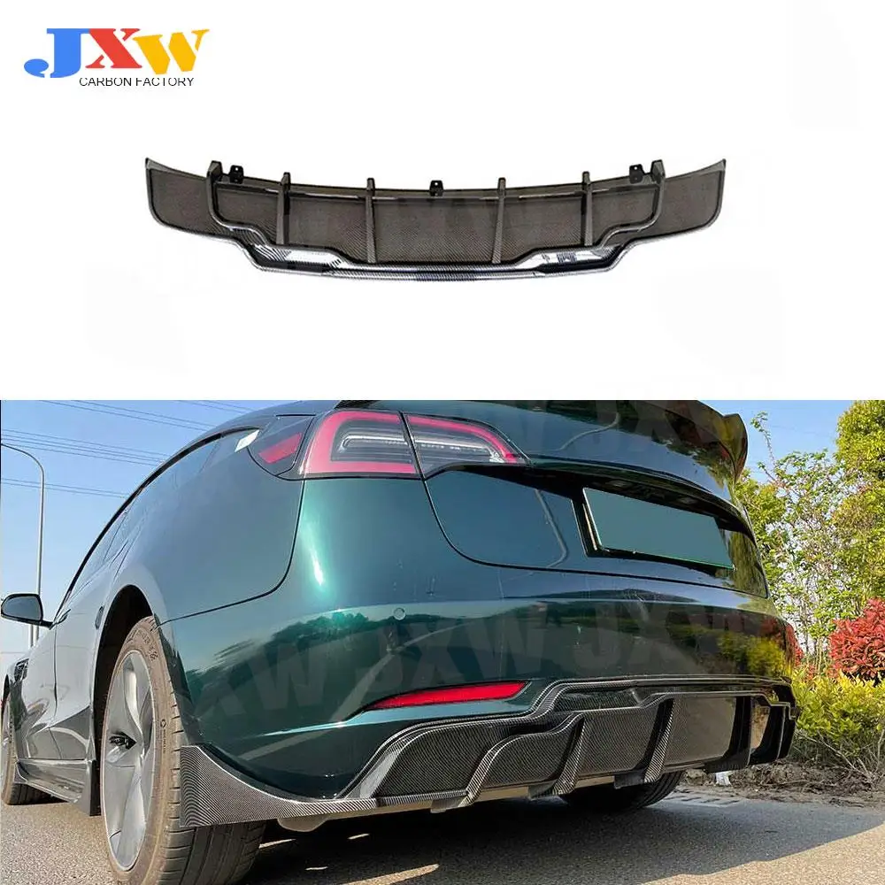 Model 3 Rear Lip ABS-Rear-Bumper-Lip-Diffuser-For-Tesla-Model-3-Rear-Lip-Chin-Spoiler ...
