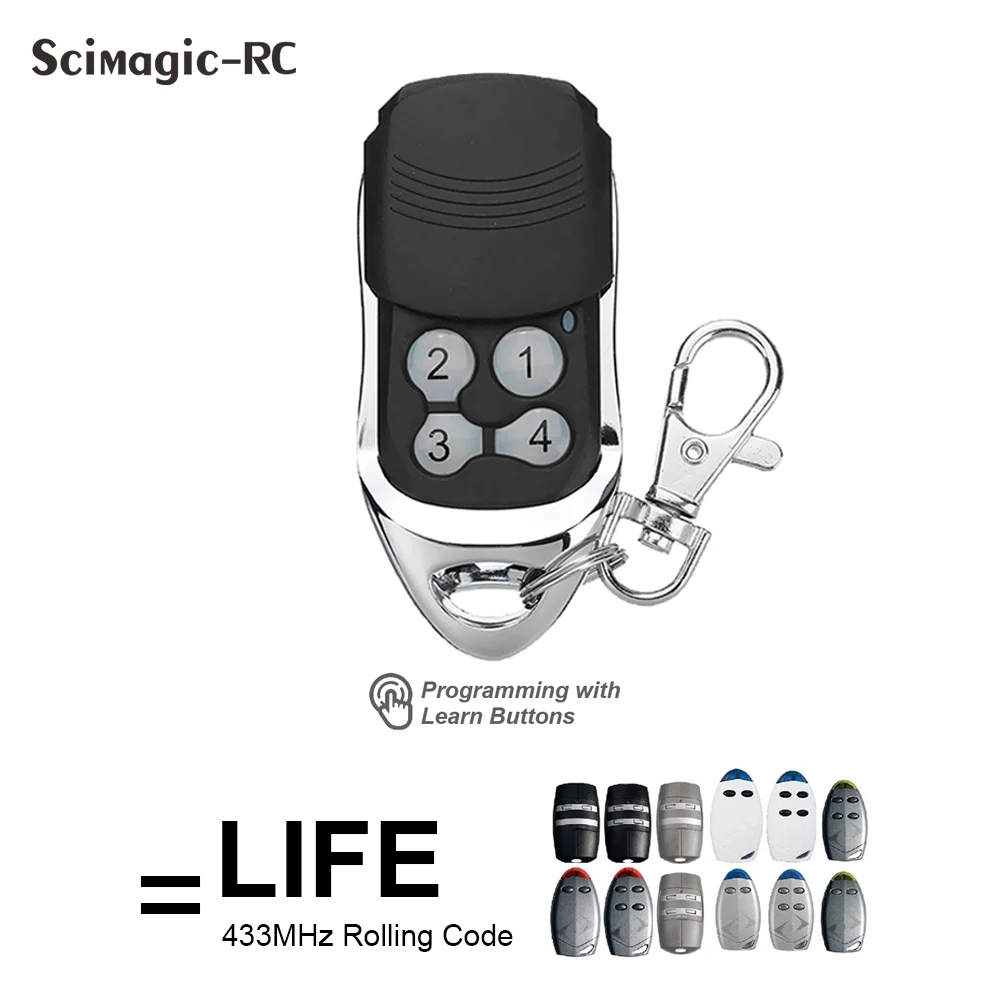 LIFE FIDO 2/ FIDO 4/VIP 2/ VIP 4/  BRAVO2 / BRAVO4 Garage Gate Remote Control Replacement 433mhz Remote Transmitter