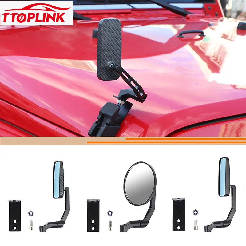 

Внешнее зеркало заднего вида капота двигателя для Jeep Wrangler JK/TJ, автомобильные аксессуары