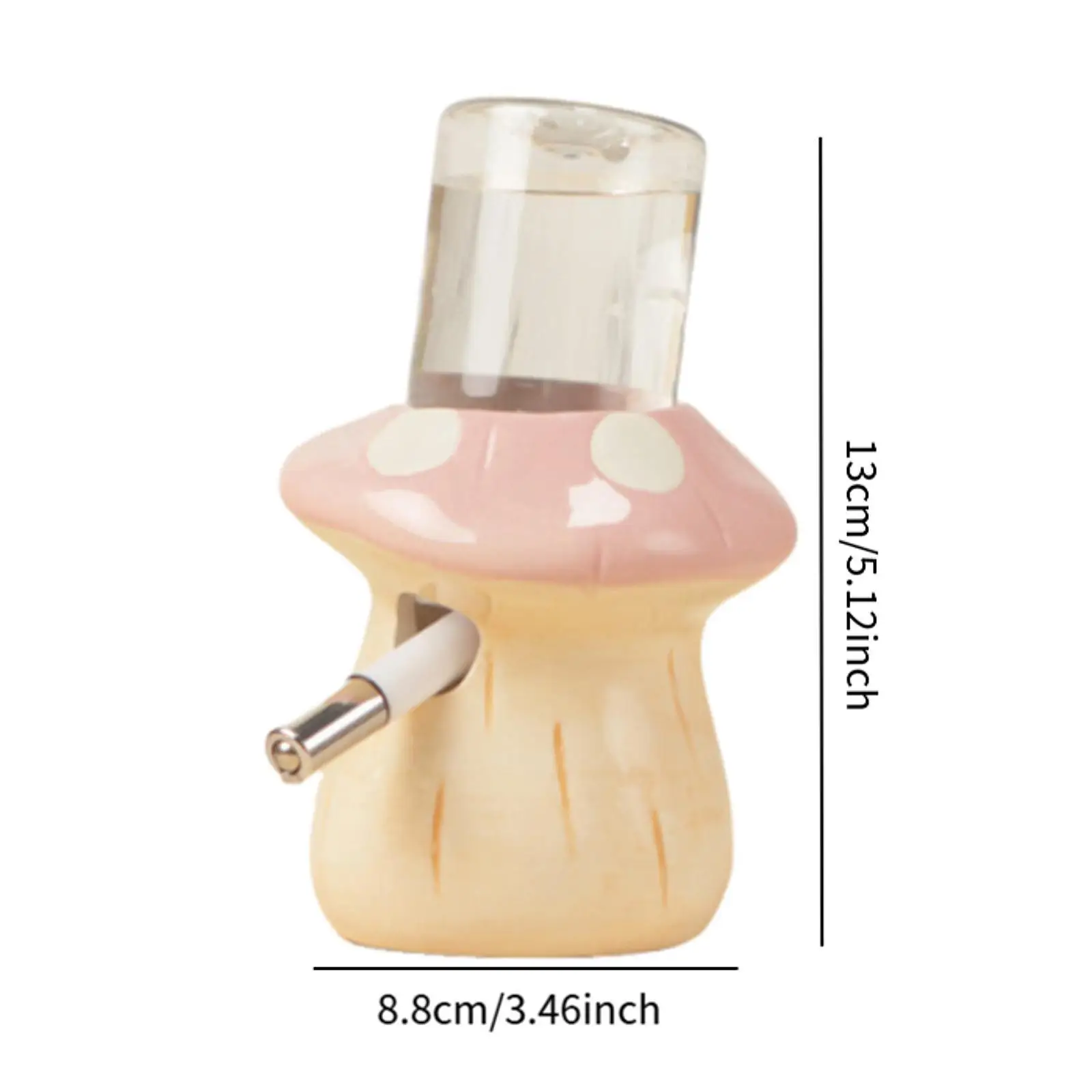 Mushroom Ceramic Hamster Water Bottle 6