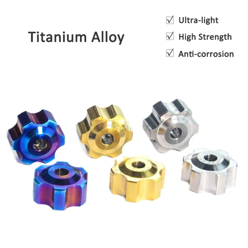 

1pcs Titanium Alloy Nut Upper Pump Hand-Tightening Adjusting Nuts Retrofitting Repair Parts Ultralight Anti-corrosion