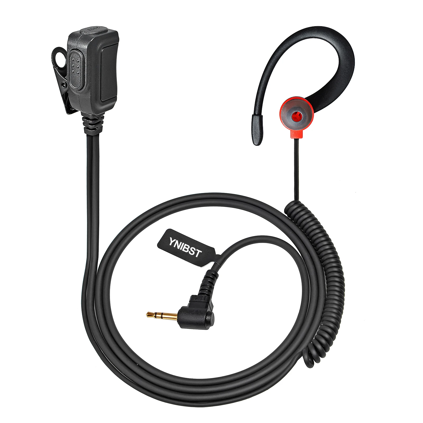 Retevis Oreillette Pour Talkie-Walkie 1 Broche 3,5 Mm, Radio Oreillett Avec Microphone, Oreillette En Forme De G Avec PTT Compatible RM01/RT55/RA26 (1