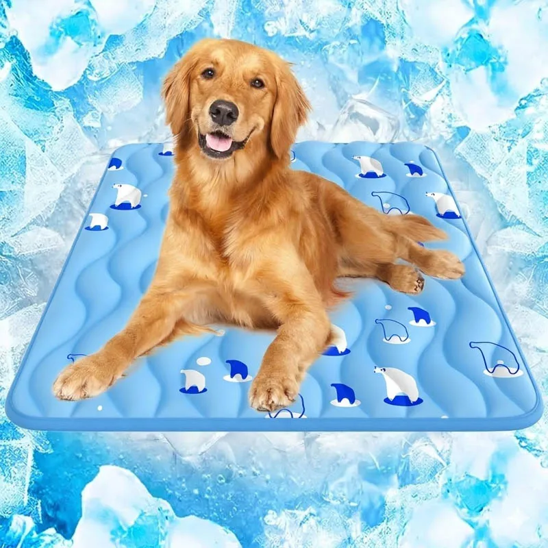Ice Cooling Pet Mat For Dogs Cats Portable Washable Summer Cooling Blanket Reusable Non Toxic Self Cooling Non Slip_voghion.com