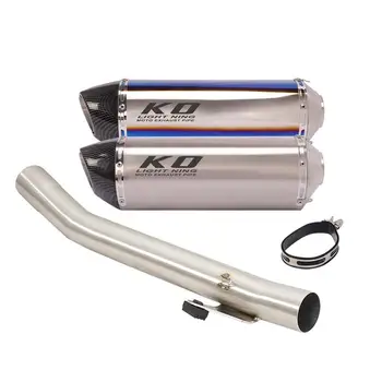 51MM For Suzuki GSF600 Bandit 600 1995-2006 Motorcycle Exhaust Mid Link Pipe Muffler Escape Stainless Steel Tube No DB Killer