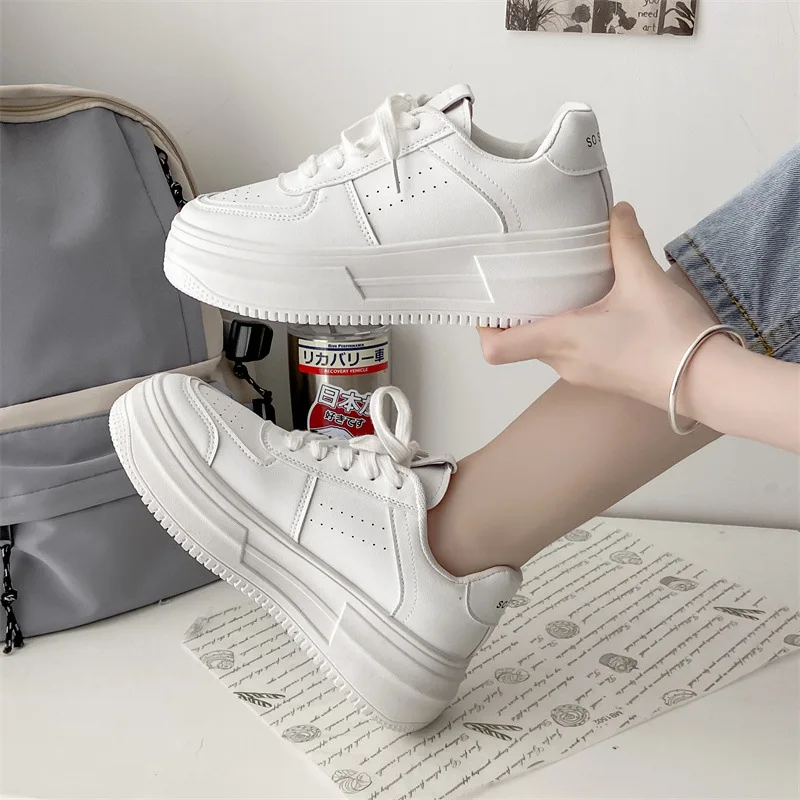 Women Sneakers Fashion Shoes spring Trend Casual Flats Sneakers Female New Fashion Comfort White Vulcanized Platform Shoes 2023