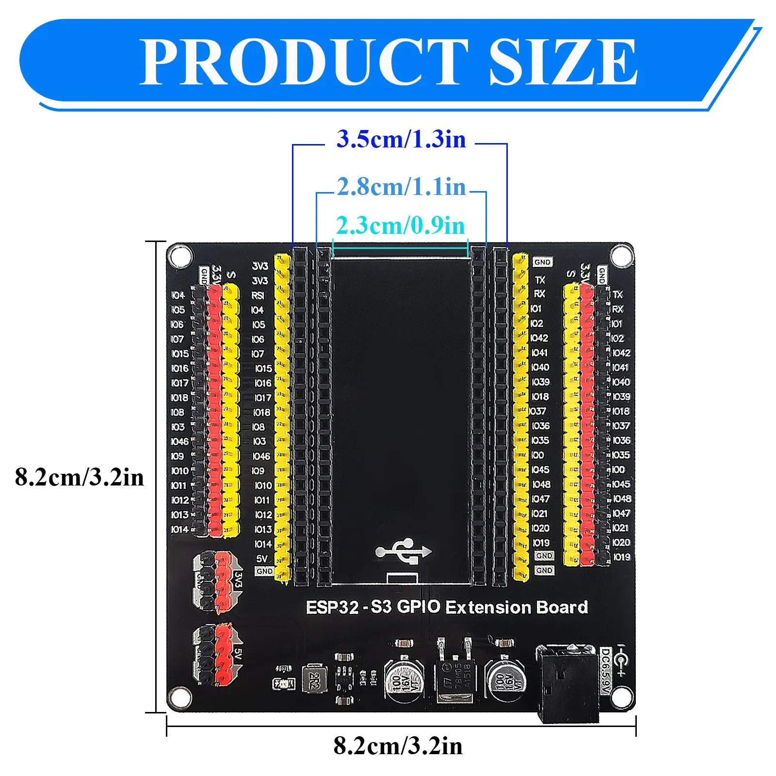 รูปสินค้า บอร์ดพัฒนา ESP32-S3 โมดูลอัจฉริยะ 2.4G Wifi Bluetooth 44Pin Type-C
