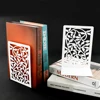 Hollow-out Metal Bookends Hourglass Design Metal Bookends for Home Office Decorative Book Stoppers Book Holders 5