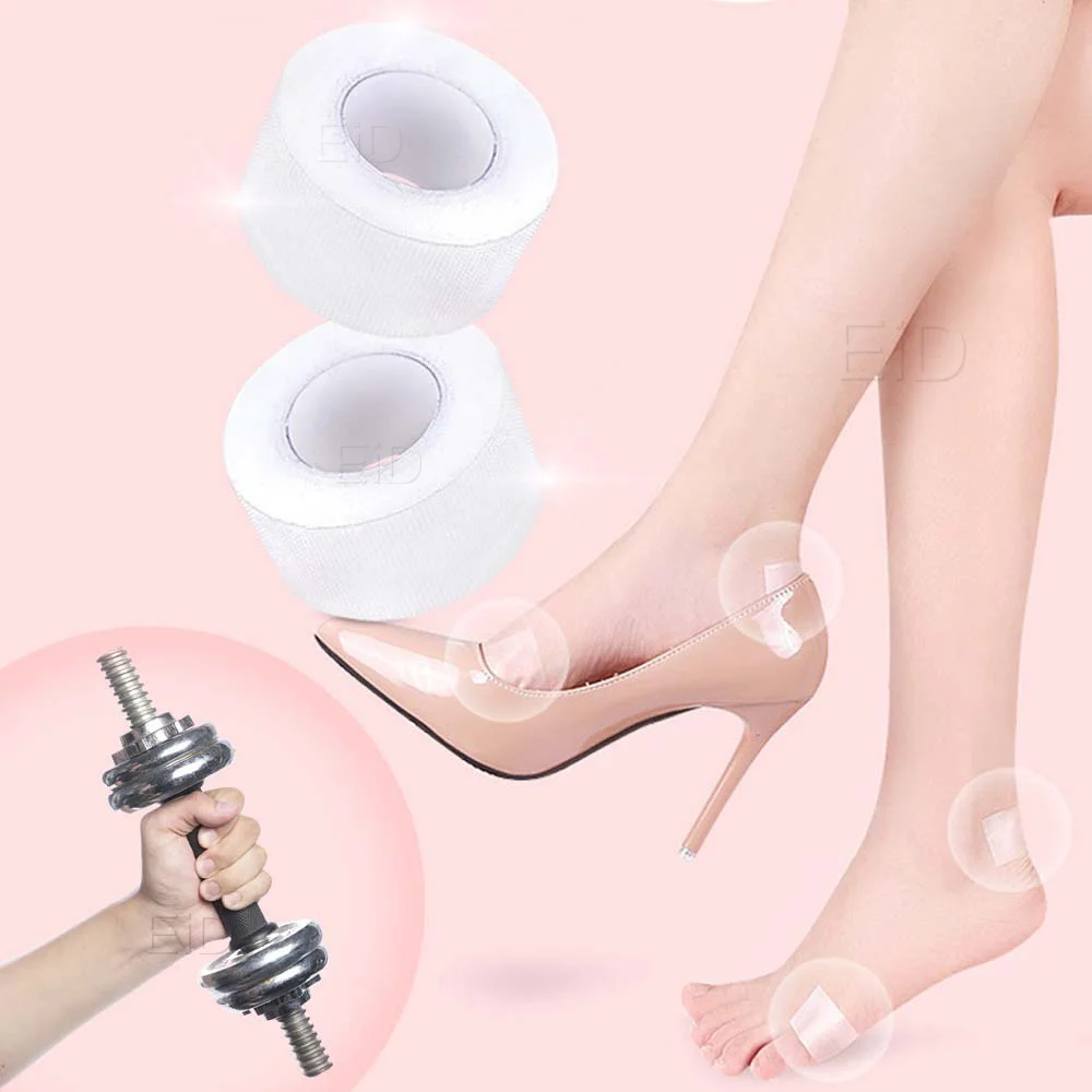 Eid 1 pcs Fuß schutz verband Fuß polster Gummi aufkleber Klebeband selbst klebende elastische Wickel Anti-Verschleiß wasserdichte Fersen polster Unisex – Detail 24