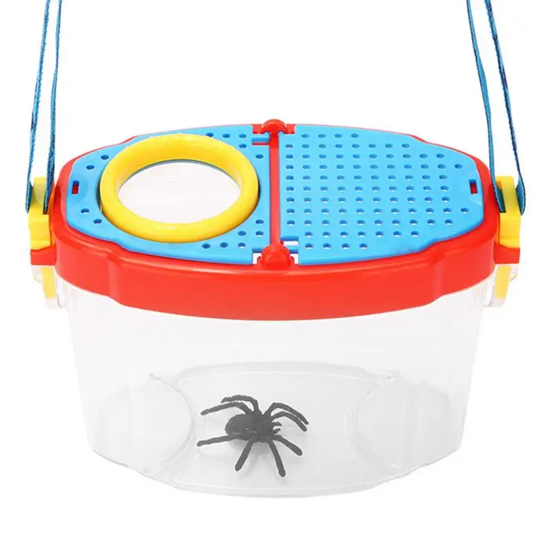 

Insect Viewer Container With Tweezers 4.5X Small Animal Magnifier Viewers Insect Trap Box Insect Catcher Cage Kids Science