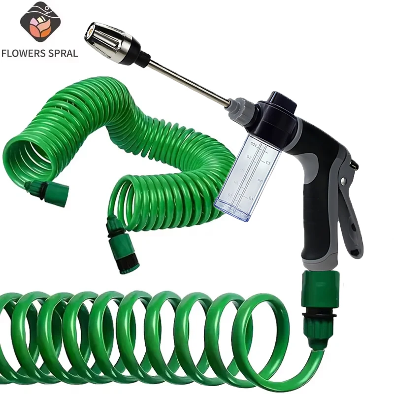 ท่อน้ำชลประทานในสวน, วัสดุ EVA, โฟมปรับแรงดันสูงแข็งแรง, ชุดท่อพลาสติกท่อสปริงทำความสะอาดรถยนต์ 1