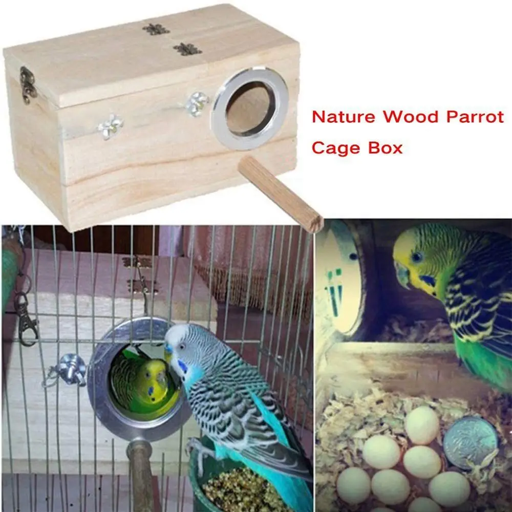 Bird House New Wooden Budgie Security Bird Breeding Box Nesting House Bird supplies Cage Nest