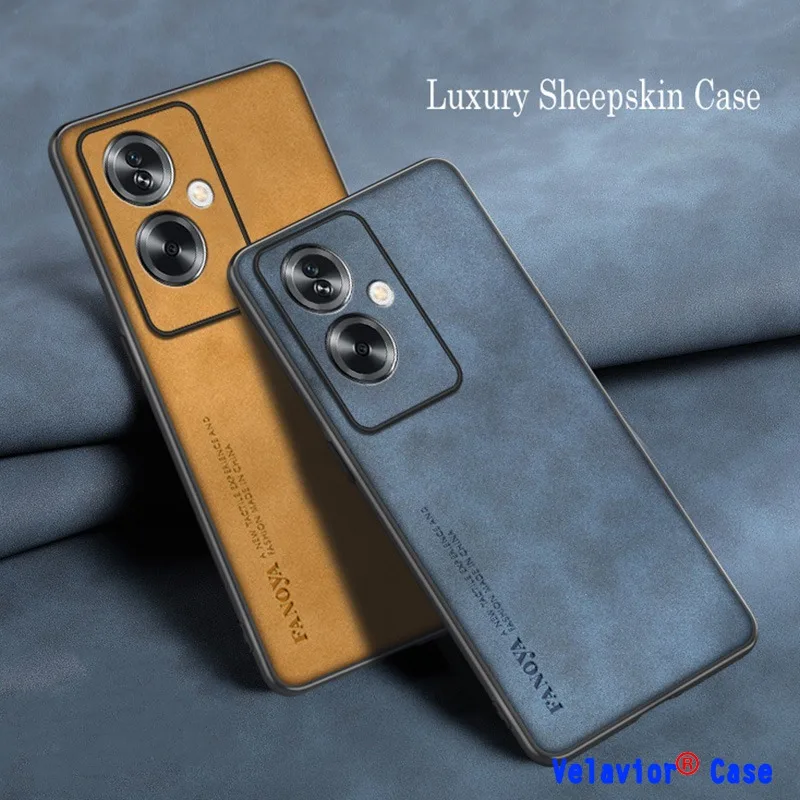 

Case for OPPO A79 5G Luxury Sheepskin Leather Shockproof Silicone Shell Funda OPPO A79 A38 A2X A2M A91 A78 Cover A2 Pro Coque