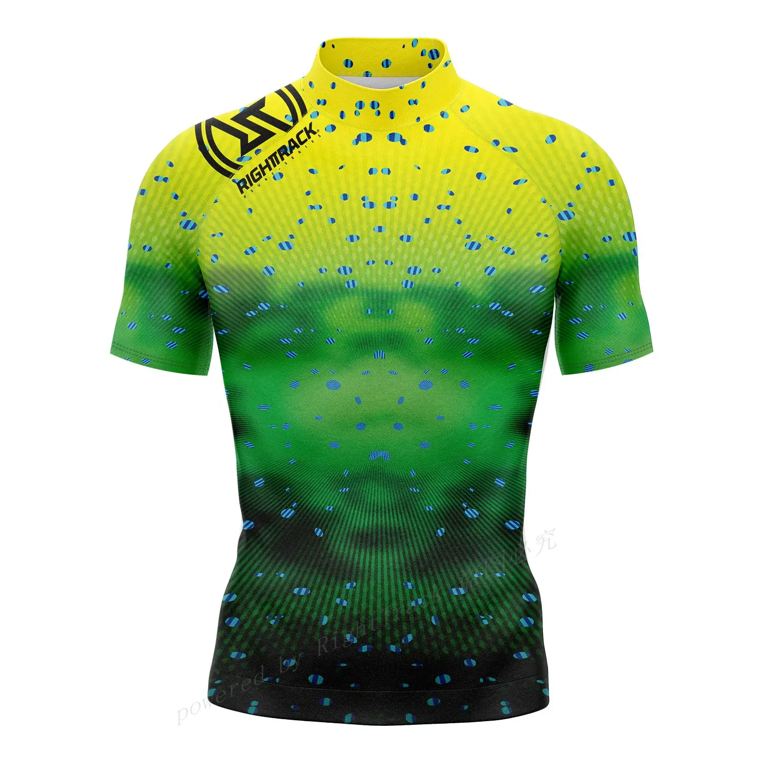 Hot men's sports shirt short sleeve surfing shirt Champion Lycra Rashguard RIGHTTRACK for surf sportswear beach UV swimwear UPF50+ clothes