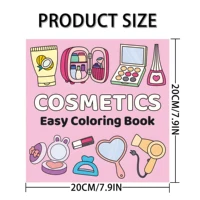 "Adult Picture Book - Pink-Themed Mini Cosmetics Coloring Book: A Beautiful Gift for Relaxation and Creativity 2