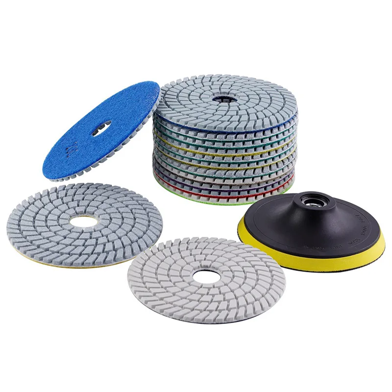 

5 Inch 125mm Dry/Wet Diamond Polishing Pads Flexible Grinding Discs For Granite Marble Concrete Stone Sanding Discs Grinding