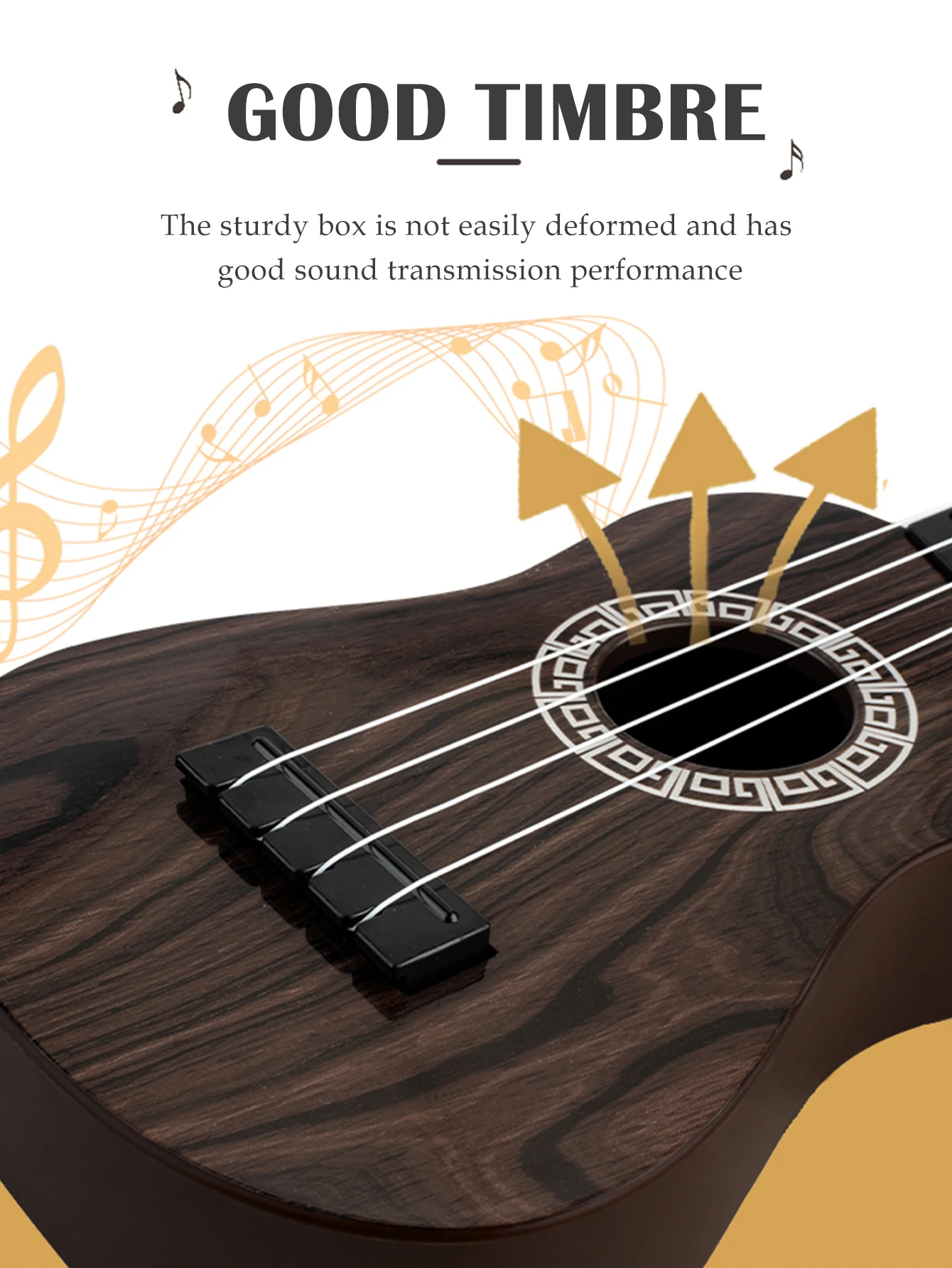 Toy Ukulele Classical Guitar Musical Instrument, Kids Play Early Educational Learning, Adjustable Atrings with Paddles 2 Colors 4