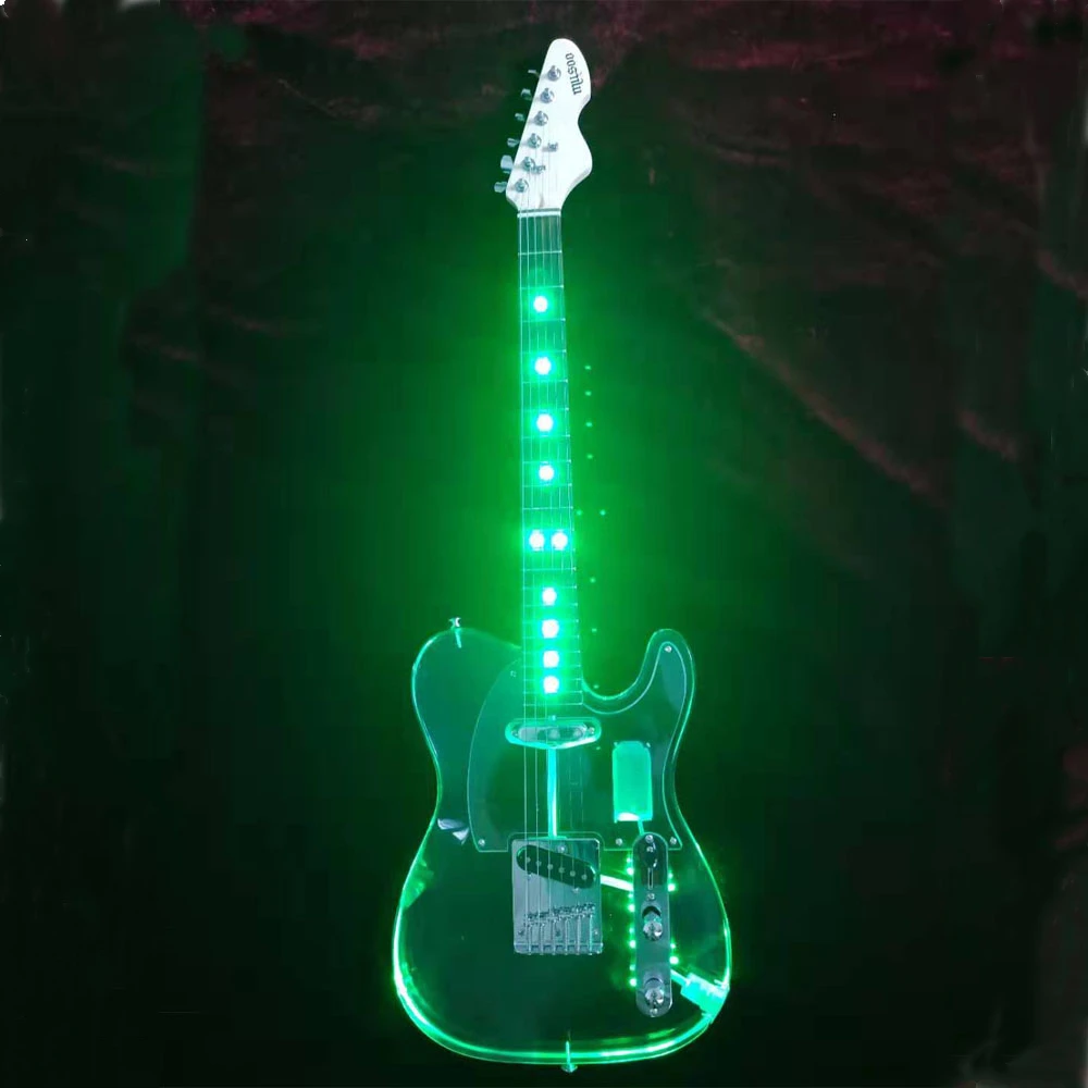 

Musoo Brand Acrylic Electric guitar with LED(AG1)
