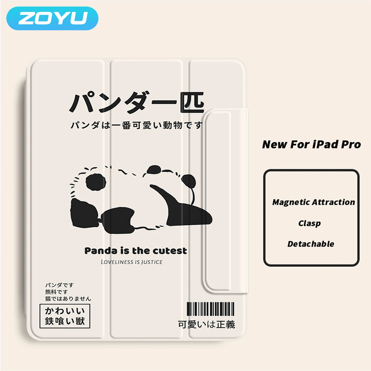 Zoyu-estojo Magnético Destacável para Ipad Ipad 10 Air 5ª Geração 10.9 Pro 11 12.9 Mini Estojo Magnético