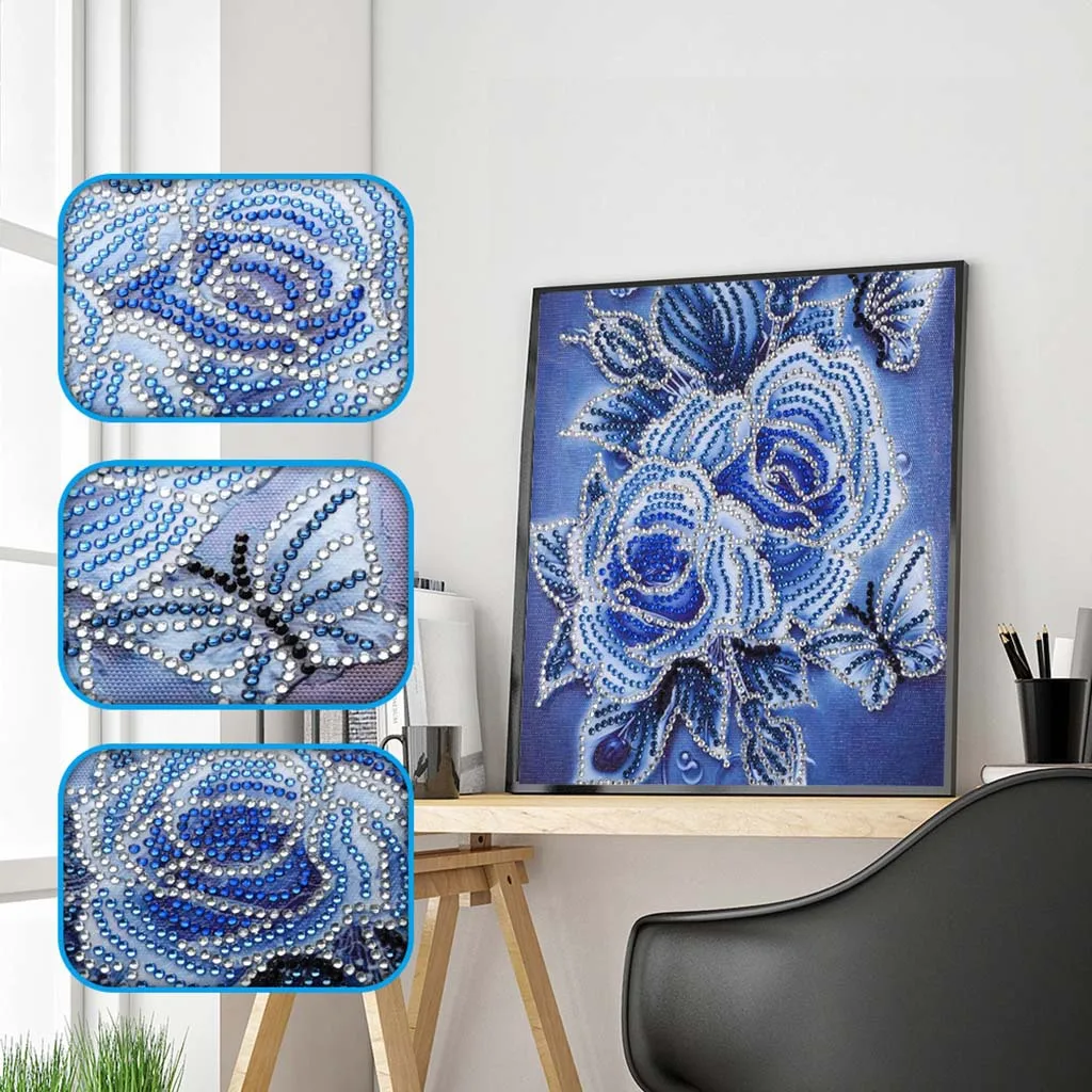 

Flower Series DIY Diamond Painting Special-shaped Crystal Diamond Embroidery Mosaic Point Sticker 5d Decorative Painting