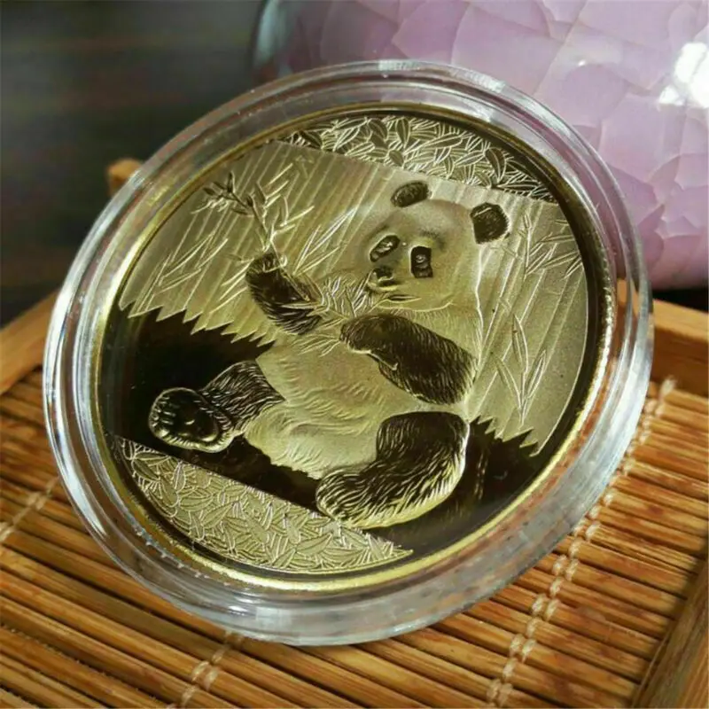 1/2pcs Silver/Gold-Plated Panda Baobao Commemorative Coin Souvenir Collectible 