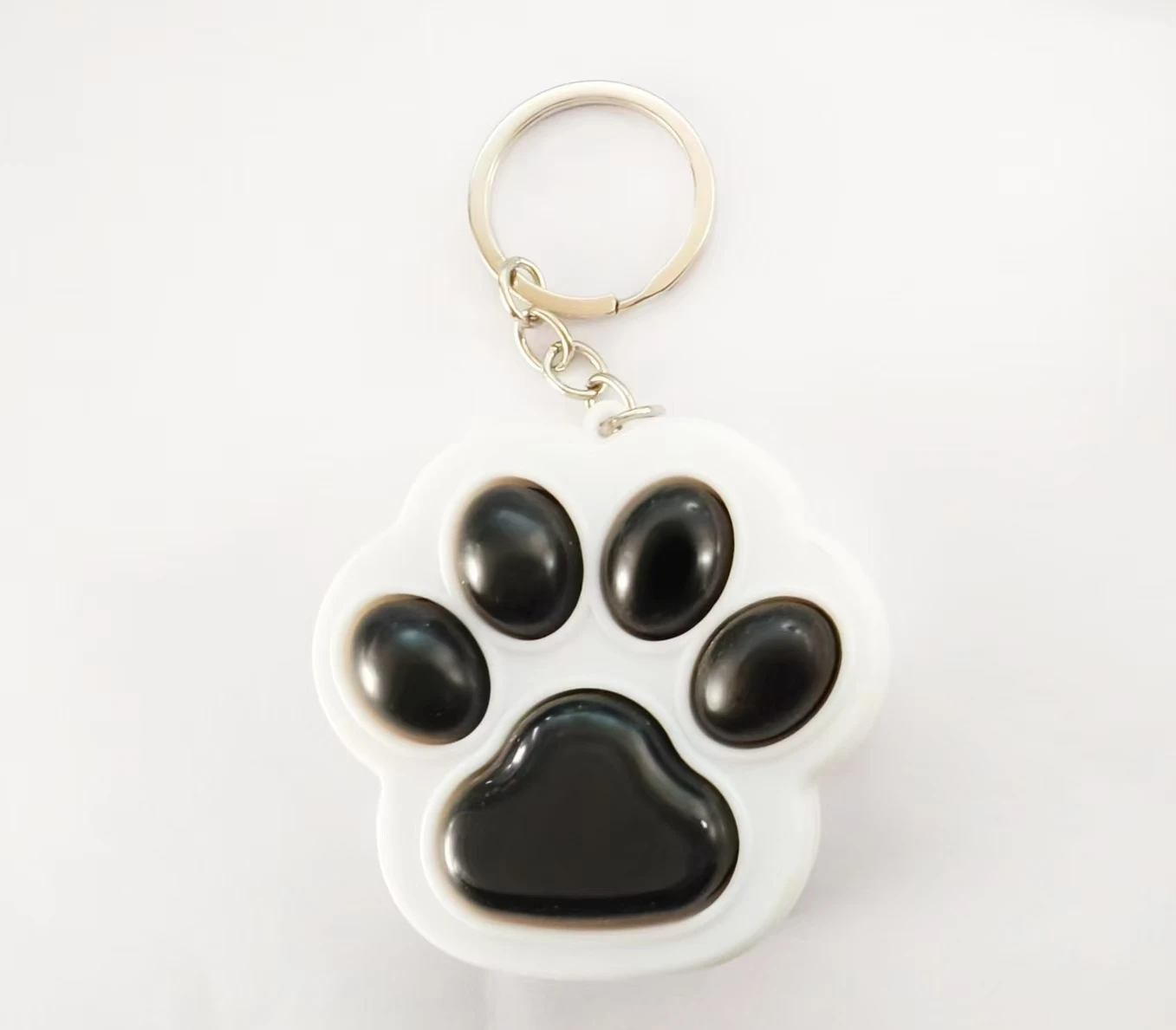 Creative Personality Stress Relief Toy Cute Cat Paw Keyboard Key Chain Pendant Couple Bag Pendant Toy Gift