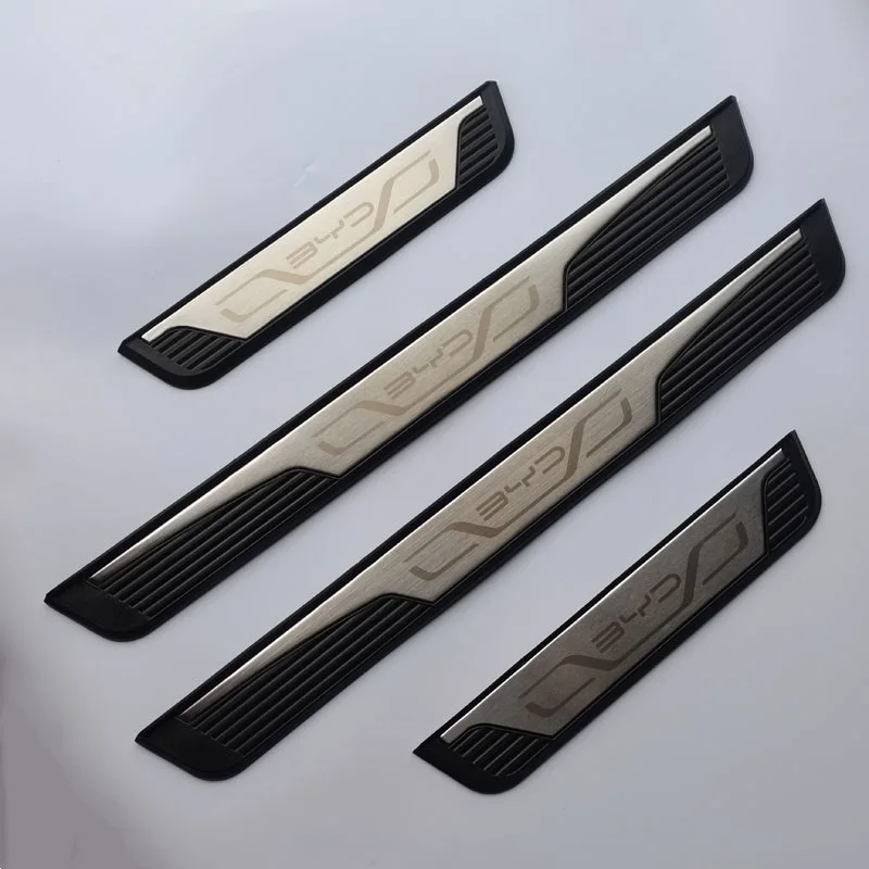 

Accessories Stainless Steel Door Sill Scuff Plate Protection Car Sticker Styling For BYD TANG EV 2022 2023