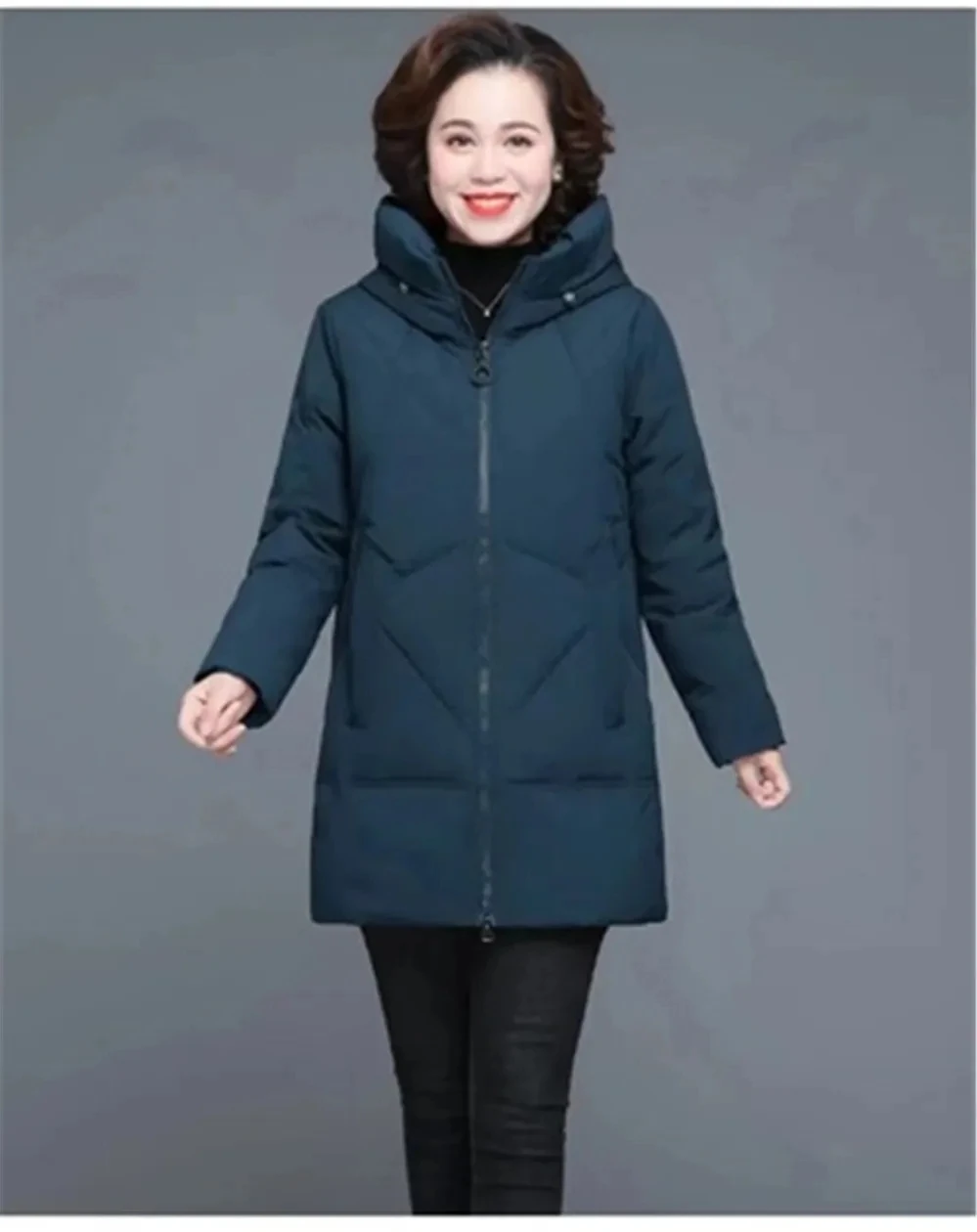 2024 Women Parka Oversized Winter Jacket Windproof Warm Outwear Middle-aged Mother Cotton Padded Coat Long Hooded Parka 6XL