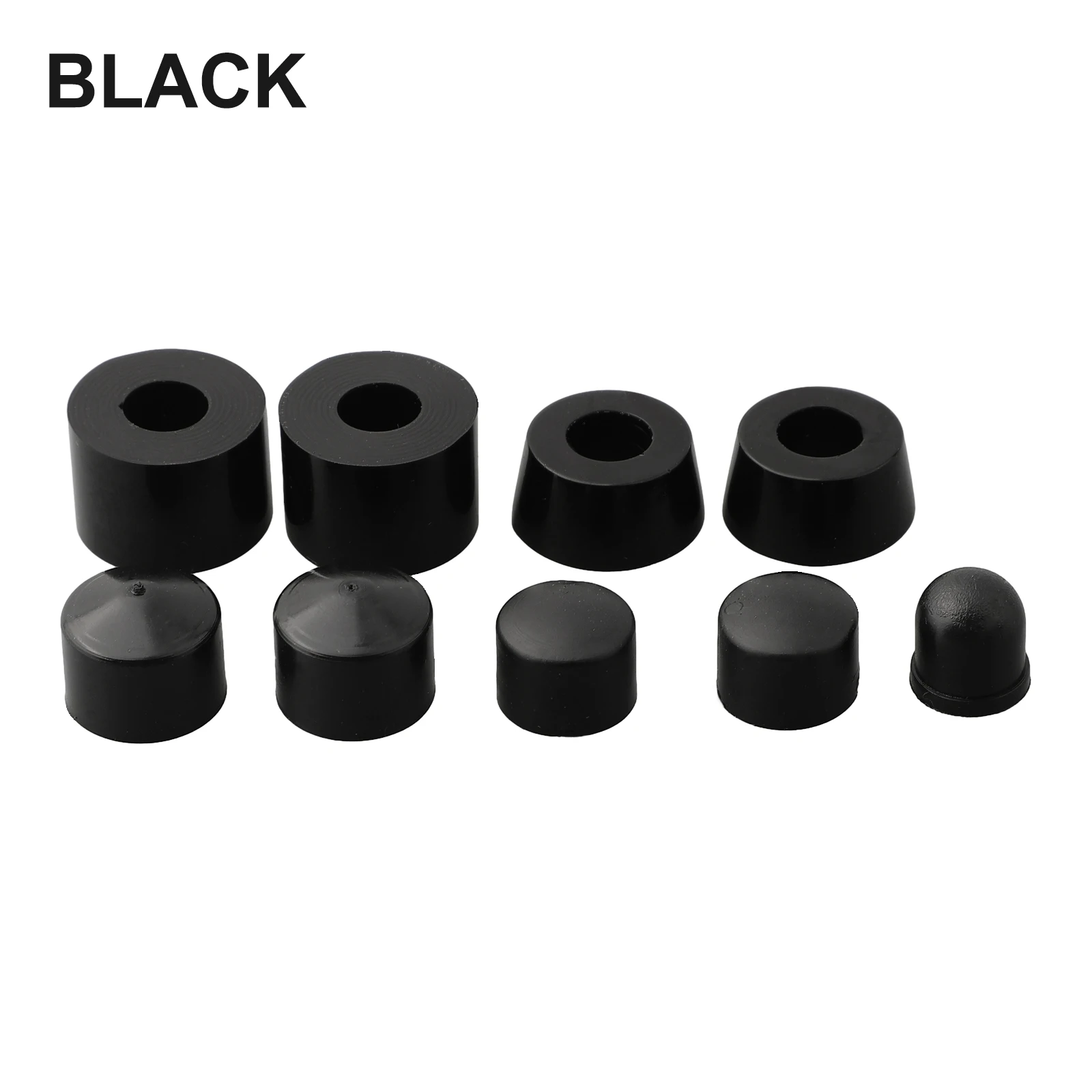 

10 шт., набор крышек для колес грузовика, для универсального ремонта скейтборда, грузовика, втулки, шайбы, поворотные чашки, амортизаторы