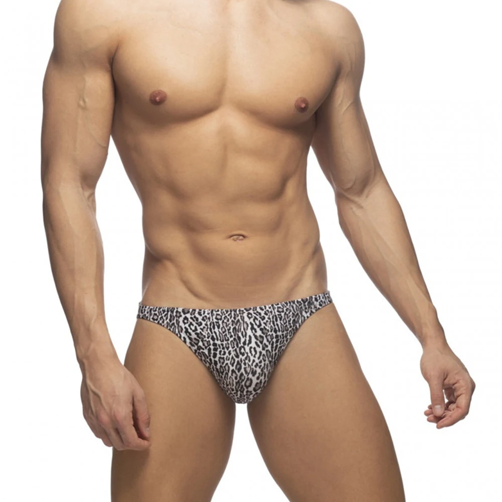 

Sexy Men's Leopard Swim Briefs Bikini Surf Triangle Board Shorts Trunks Summer Male Swimwear Swimsuits Man Underwear Beach Wear
