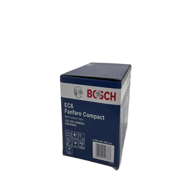 1 Set BOSCH Car Horn EC6 Snail Fanfare Compact 12V 105-118dB(A) 400/500Hz Mini Fanfare Horn Made In Turkey For Car