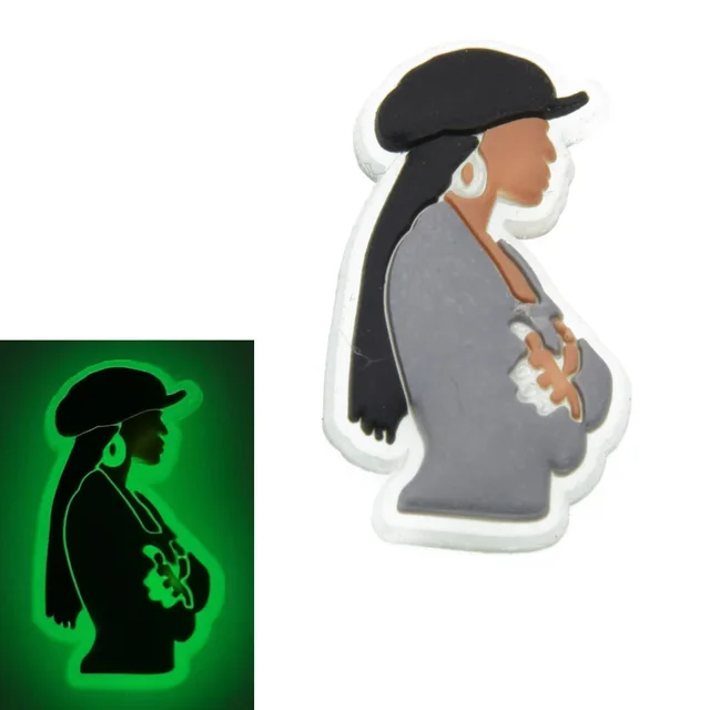 1pcs Glow in The Dark Croc Shoe Charms PVC Noctilucence Accessories Decoration Bad Bunny for Clogs JIBZ Button Charm Kids Gifts p5632