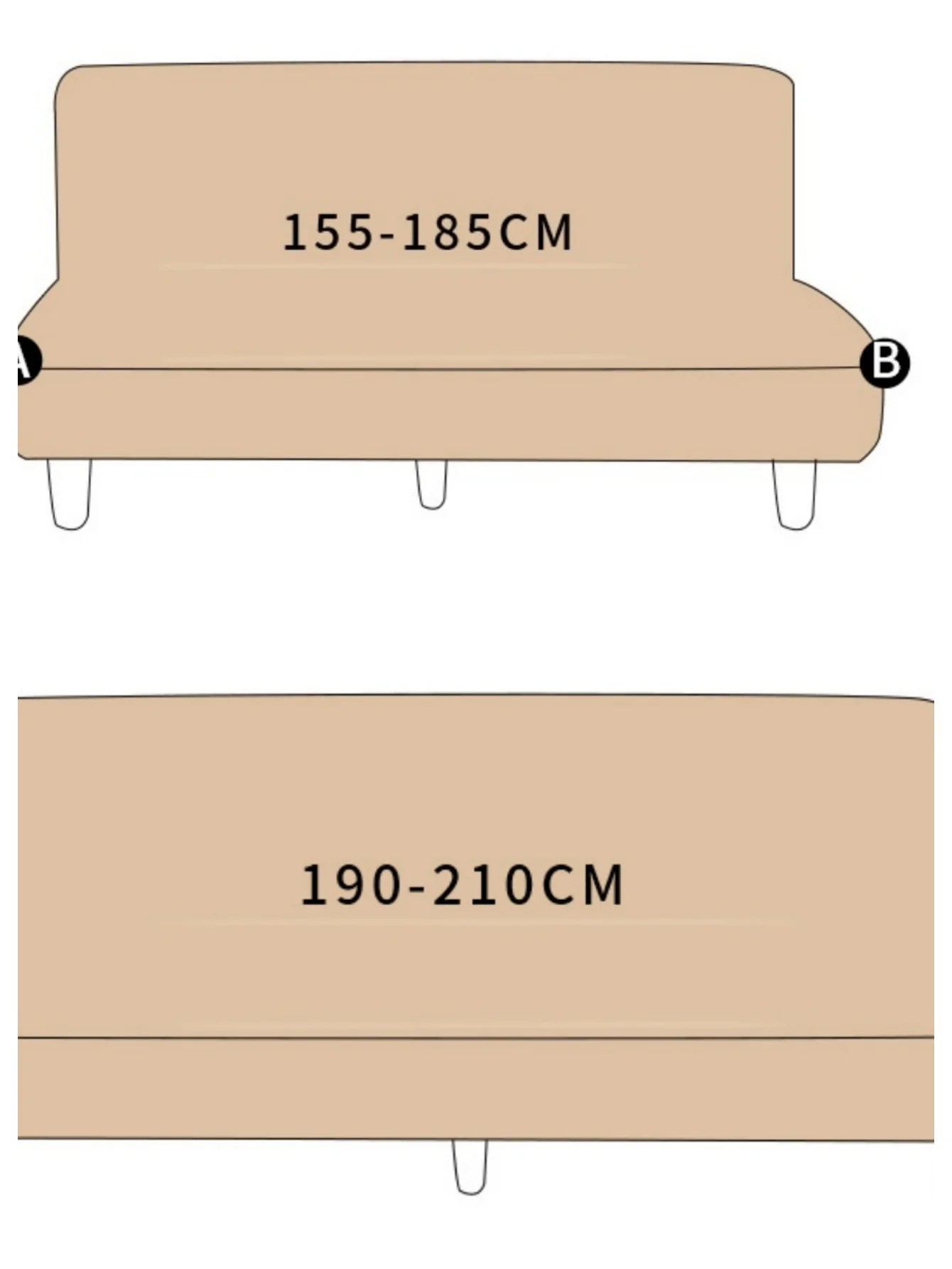 Sofa Bedcover Solid Colour Armless Stretch Foldable for Furniture Protector 1 piece sofa cover furniture cover