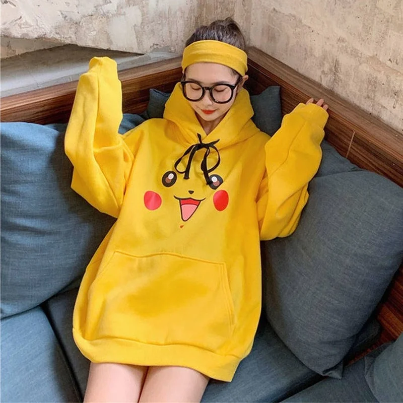 Anime Pokemon Cartoon Pikachu Psyduck Jigglypuff Charmander Kawaii Student  Mit Kapuze Hoodie Nette Verdickte Mit Kapuze Top Paar Hoodie - AliExpress