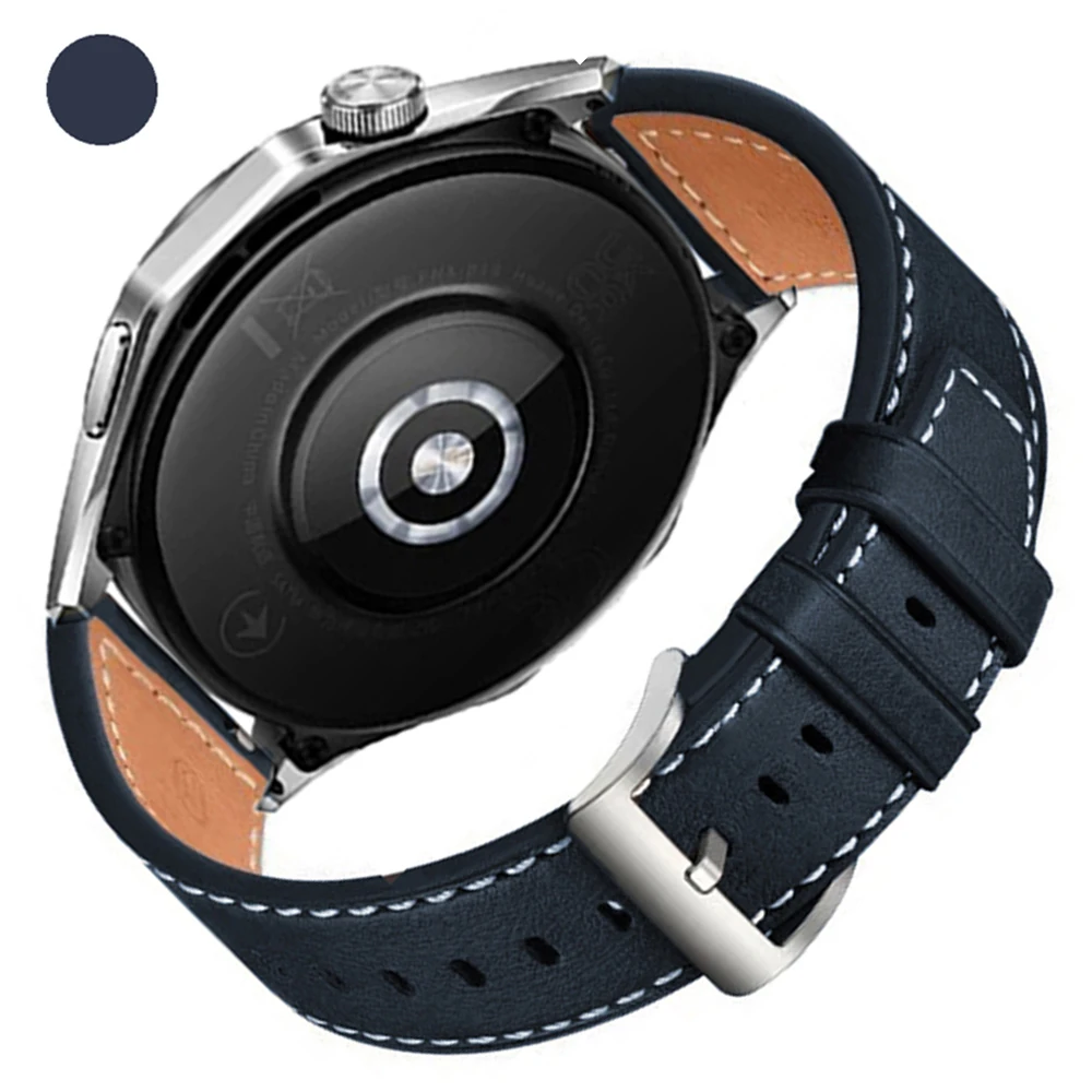 22mm Leather Strap for Garmin Watches - Compatible Replacement Watchband